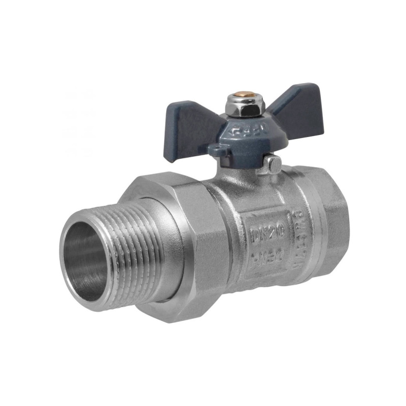 Кран шаровый с полусгоном (американкой) 3/4" бант, MP-У