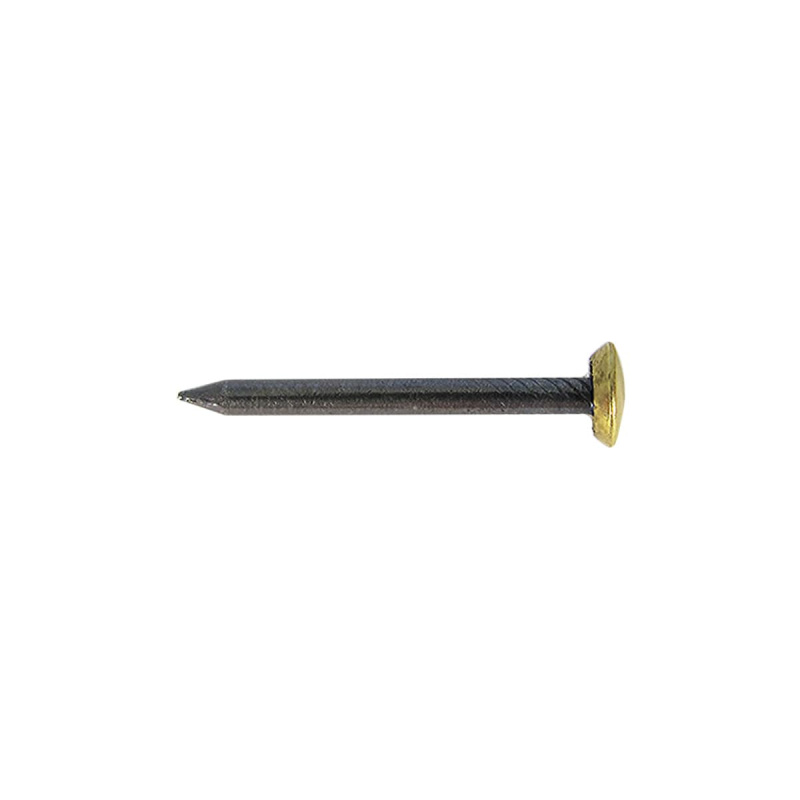 Гвоздь стальной с латунир.гол. 2,0х25 Dransfeld № 344/25 (БЛИСТЕР-50 шт.) Я-37