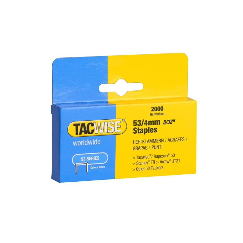 Скобы в блистере 53 4mm 2000 шт TACWISE