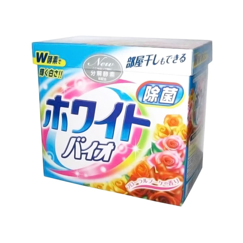 Порошок стиральный NIHON WHITE BIO PLUS с кондиционером цветочный аромат 800гр