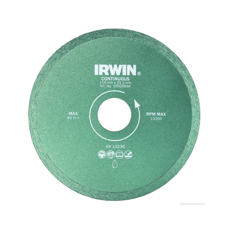 Диск алмазный сплошной IRWIN CONTINUOS (мокрая резка)