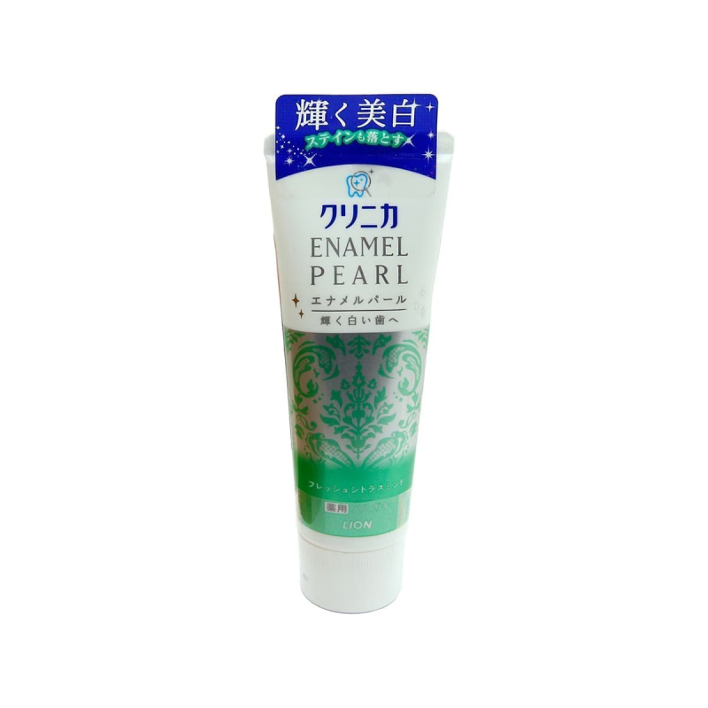 Паста зубная LION CLINICA ENAMEL PEARL отбеливающая со вкусом мяты и цитрусовых 130гр