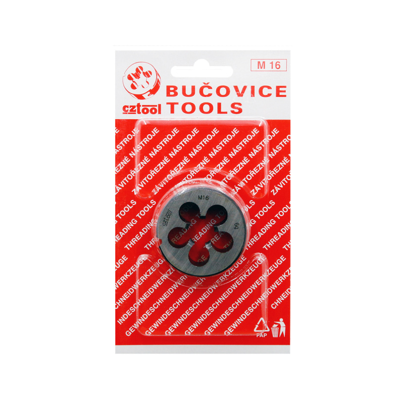 Плашка BUCOVICE  М16 (блистер) (2,0мм D45мм) 