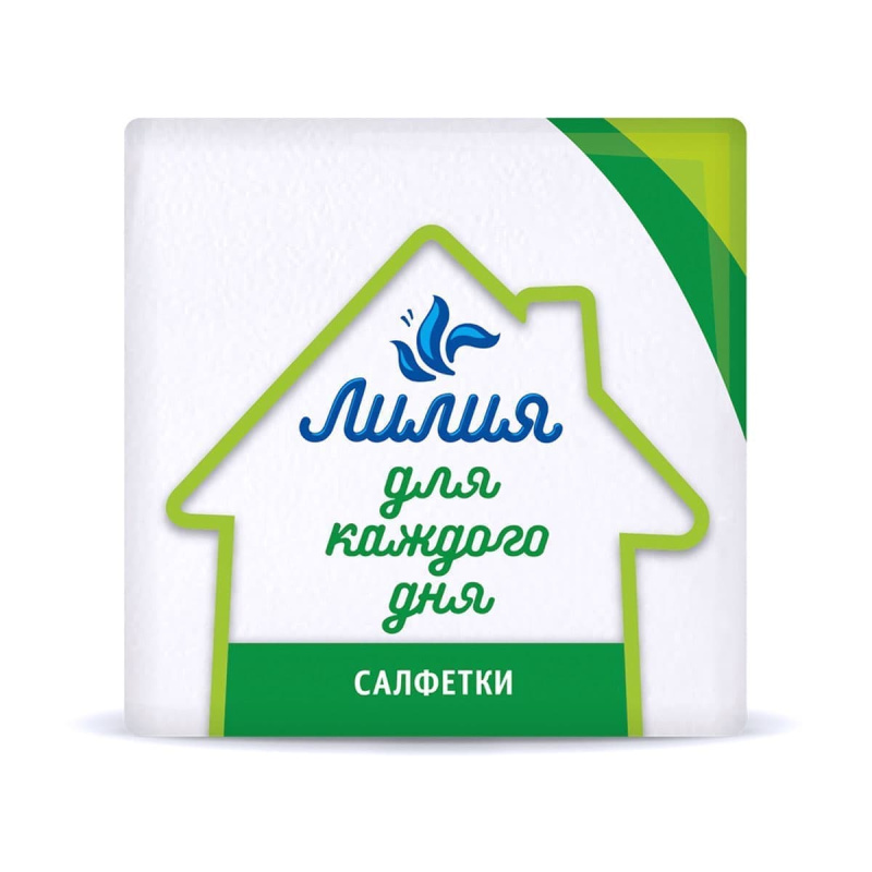 Салфетки бумажные 50шт ЛИЛИЯ SOFT 1 слой белый