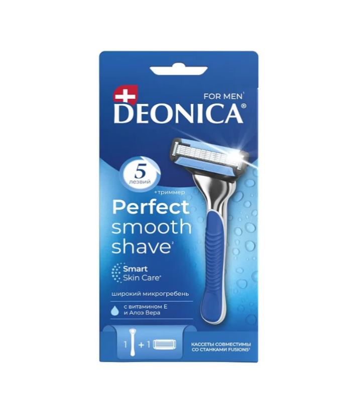Станок бритвенный DEONICA 5 FOR MEN со сменной кассетой 5 лезвий