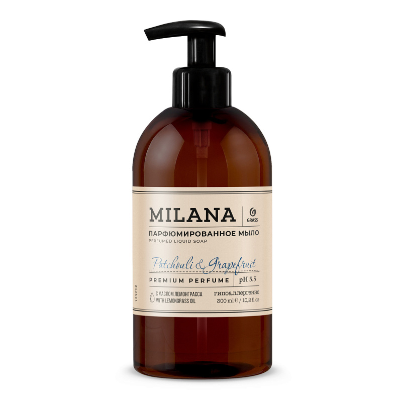 Мыло жидкое парфюмированное GRASS MILANA Patchouli&Grapefrui 300мл