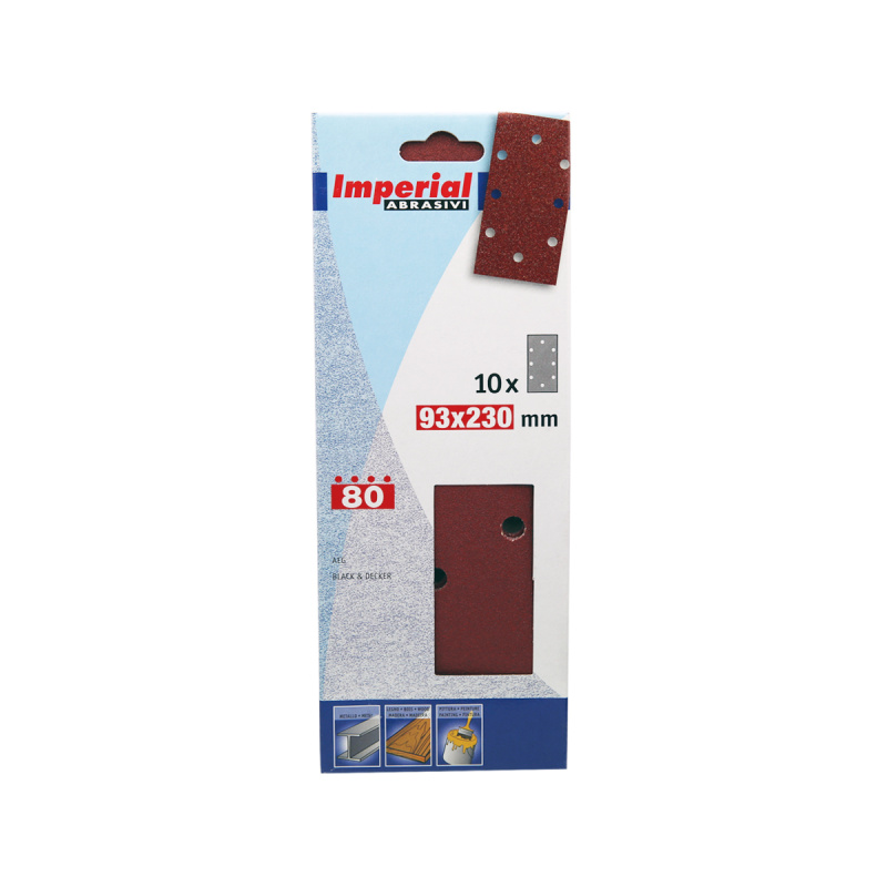 Шлиф.шкурка на бумаж.основ.круг.отв.93x230 P80 Imperial (10)