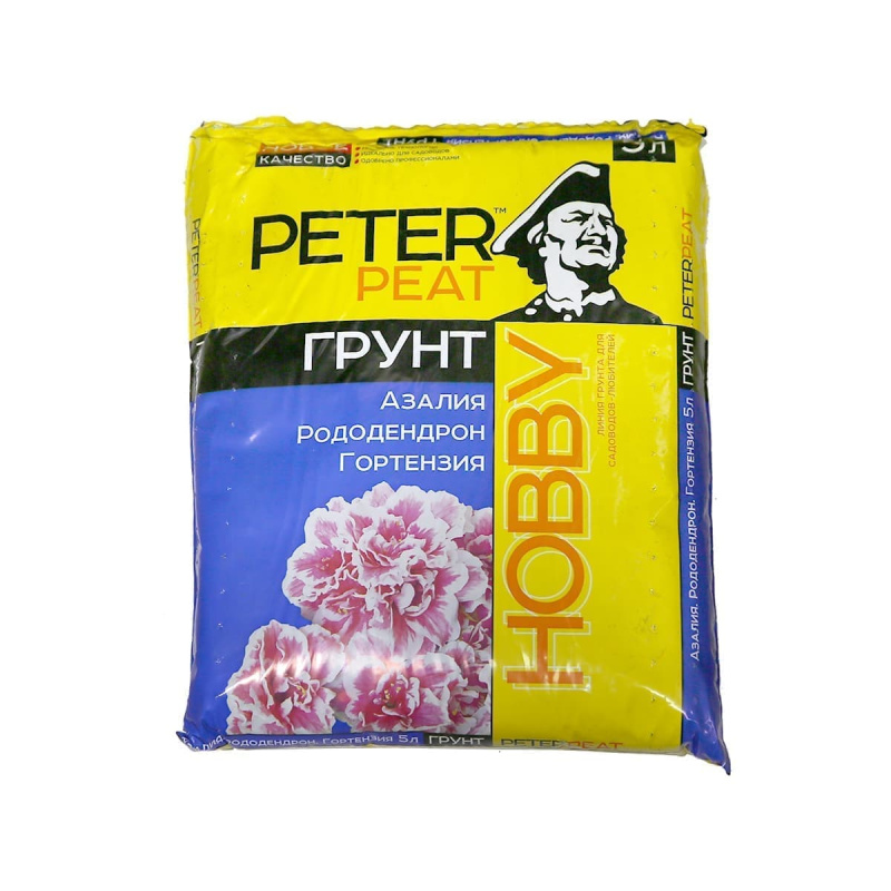 Грунт PETER PEAT Азалия. Рододендрон. Гортензия линия Хобби 5 л