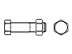 DIN 601 MU Болт с шестигранной головкой, неполная резьба (аналог DIN 931), ISO 4016, класс точности С, с гайкой DIN 555 DIN 601 MU Болт с шестигранной головкой, неполная резьба (аналог DIN 931), ISO 4016, класс точности С, с гайкой DIN 555